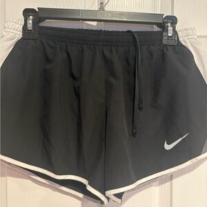 Nike Women's Black and White Athletic Shorts
